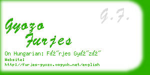 gyozo furjes business card